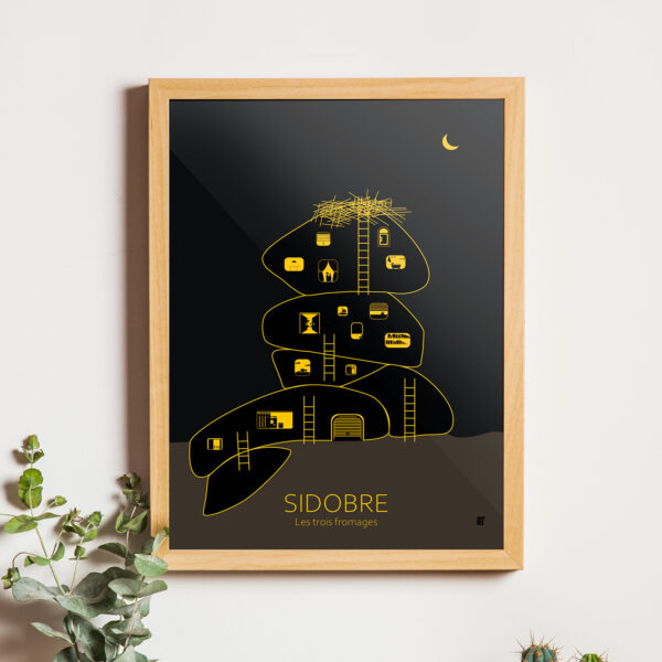 Affiche Tarn Sidobre Les trois fromages la nuit