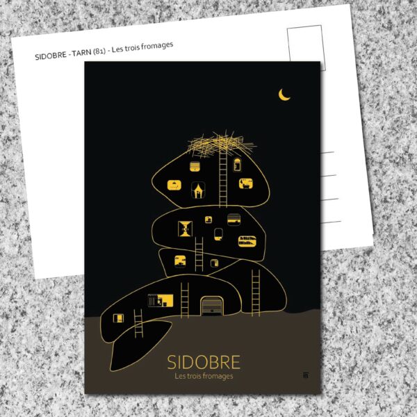 Carte Tarn Sidobre Les trois fromages la nuit