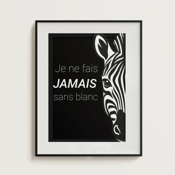 Affiche Zèbre